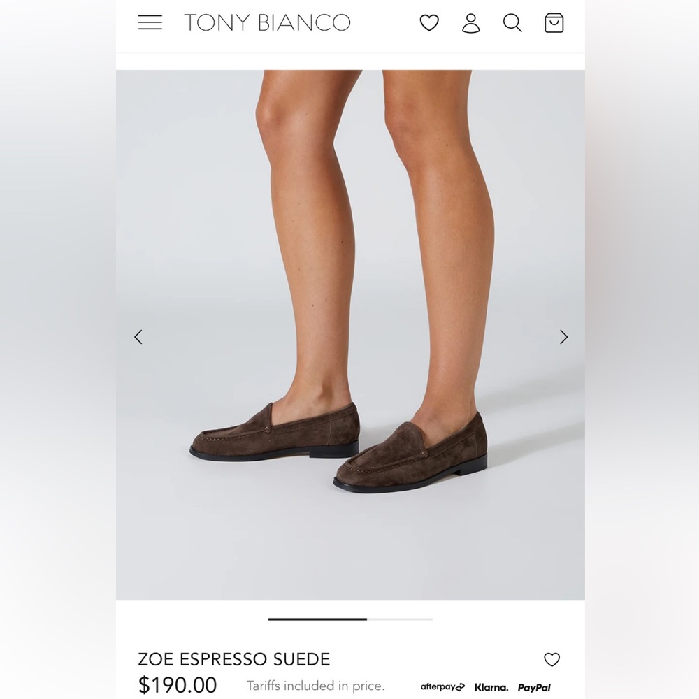 Tony Bianco suede Zoe loafer - 6.5